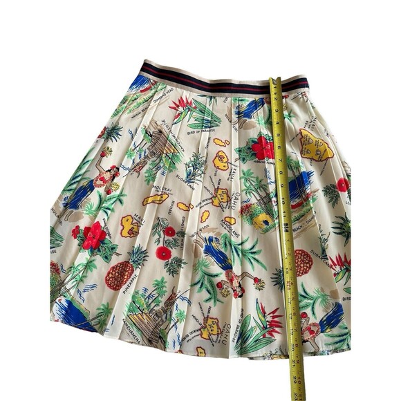 J.‎ Crew Skirt Womens Size 0 Hawaiian Theme Print Luau Lightweight - Picture 4 of 6